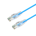 Ultra Slim 28AWG Cat6a UTP Patch Cable 7.5m Component Level Performance with Clear Assembly Boot